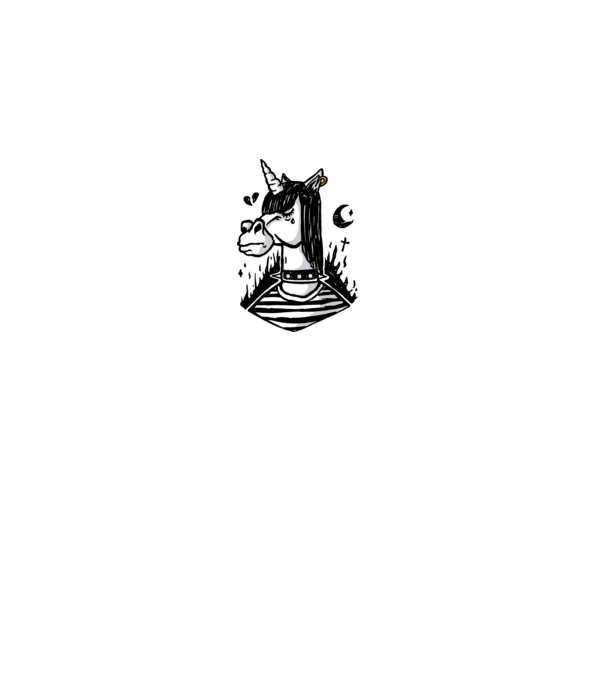 Emo unicorn model roz pe tricou