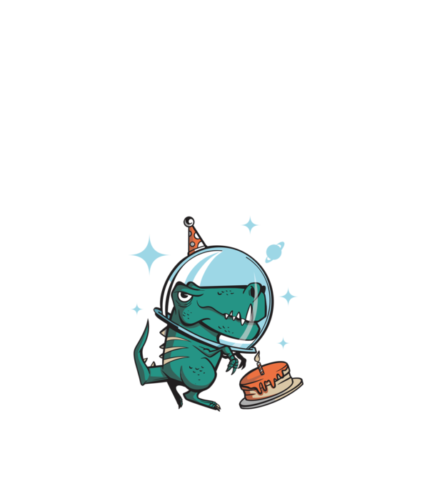 Astronaut T-rex Ziua de naștere model negru pe tricou