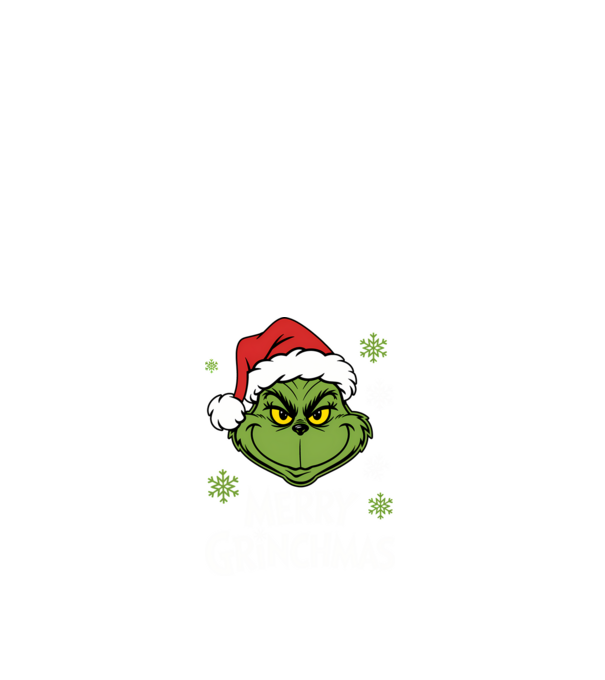 Merry Grinchmas Negru model alb pe tricou