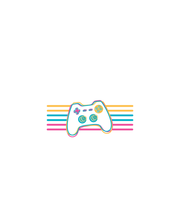 Gamer Controler Retro model negru pe tricou