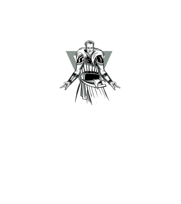 Războinic Viking model negru pe tricou