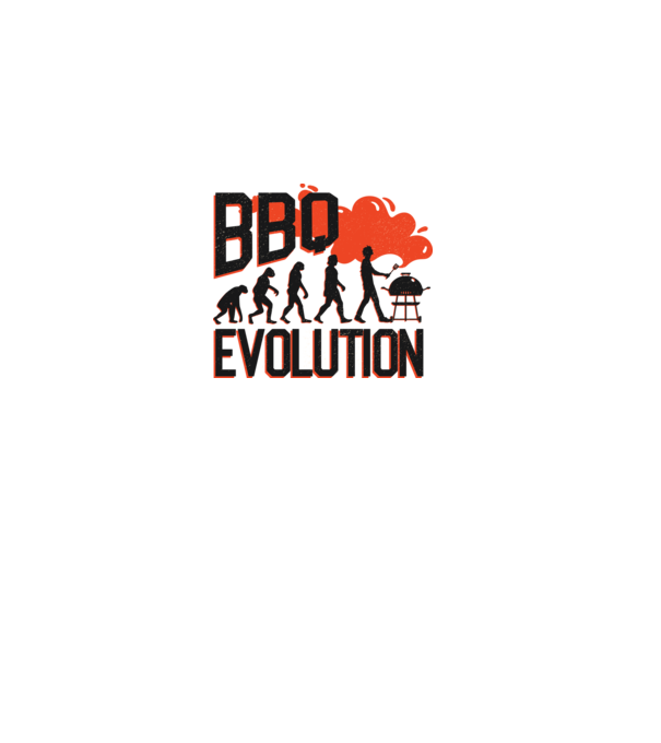 BBQ Evoluție Grătar model alb pe tricou