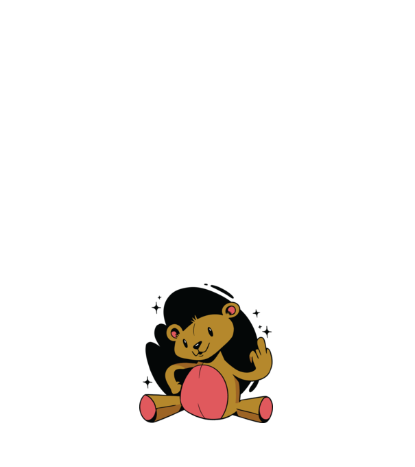 Ursuleț Teddy hain model negru pe tricou