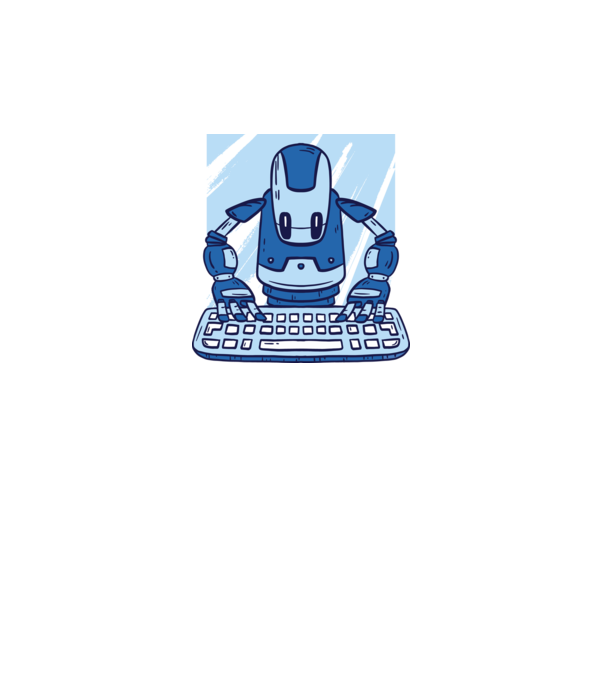 Automatizare robot model gri pe tricou