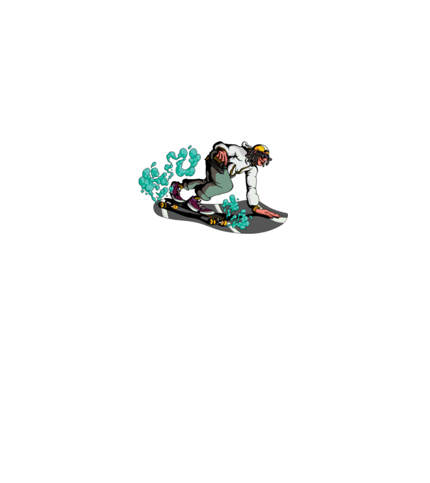 Longboard model gri pe tricou