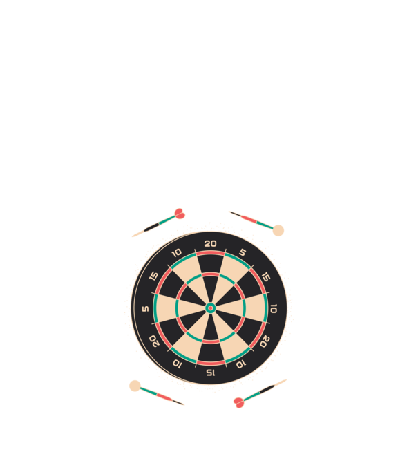 Tablă Darts model negru pe tricou
