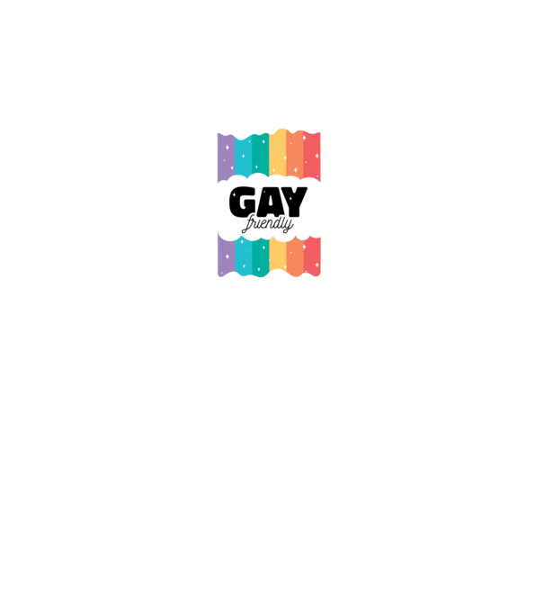 Gay friendly model negru pe tricou