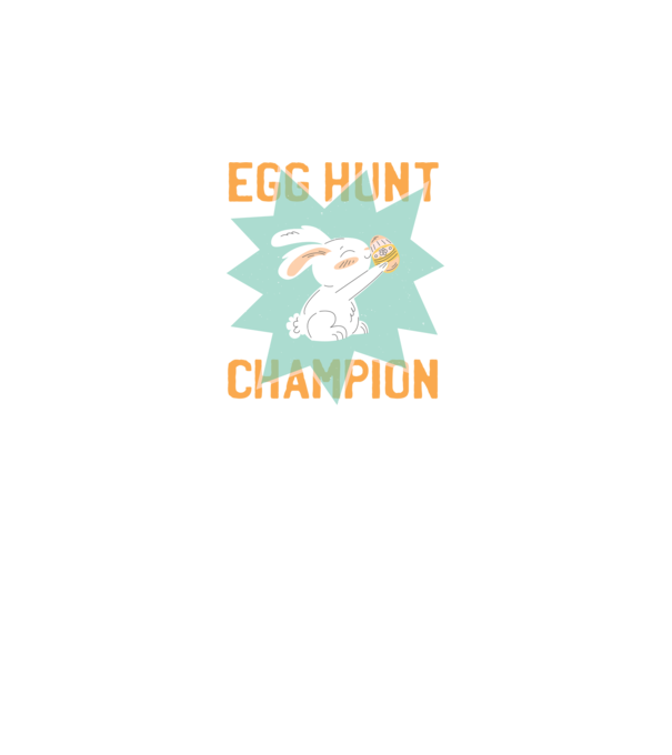 Egg Hunt Champion Campion la vânătoare de ouă model alb pe tricou