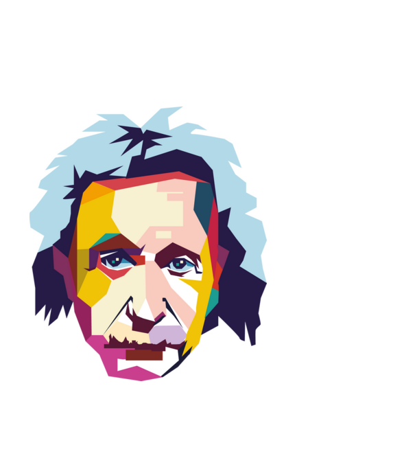 Einstein abstract model negru pe tricou