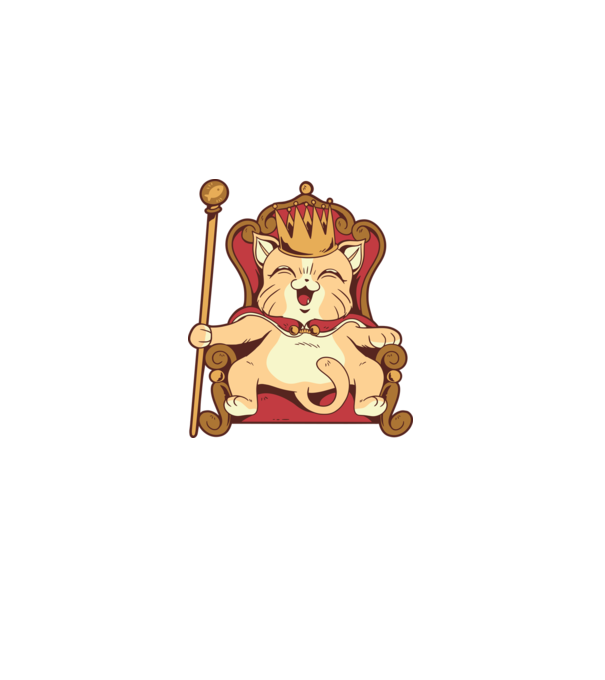 Cat King Pisică rege model roz deschis pe tricou