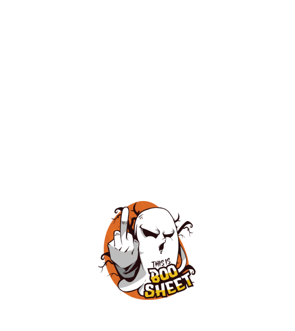 This is Boo Sheet Halloween model negru pe tricou