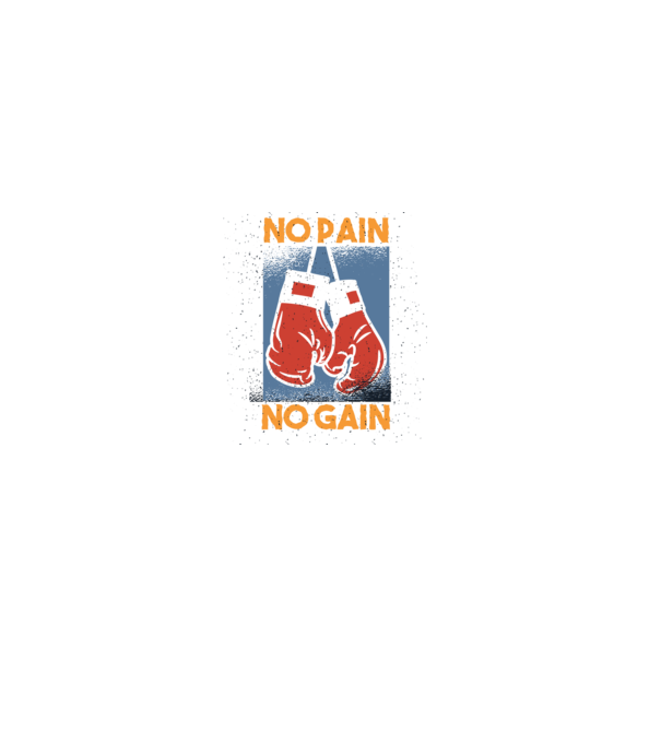 No pain no gain box model negru pe tricou
