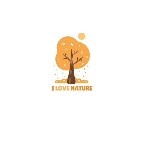 I Love Nature model negru pe tricou