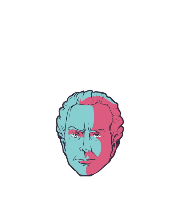 Immanuel Kant model albastru închis pe tricou