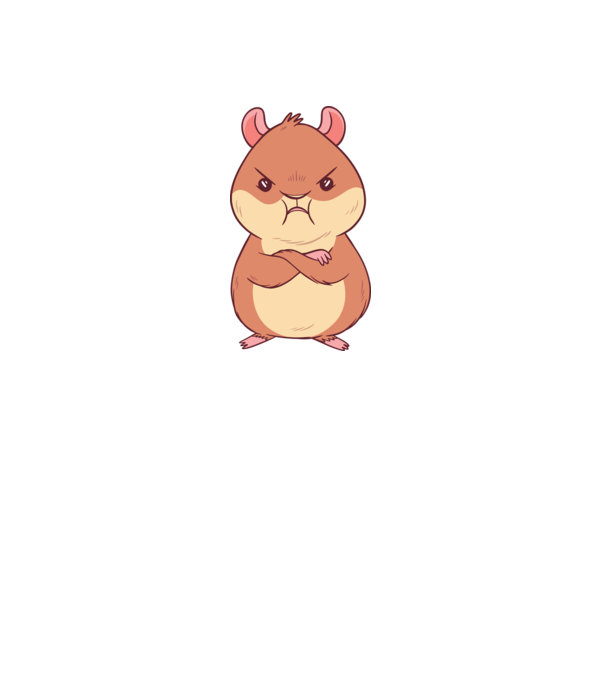 Hamster furios model albastru închis pe tricou