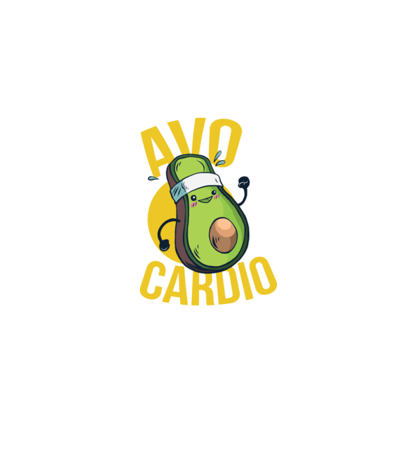 Avo Cardio Antrenament Avocado model verde pe tricou