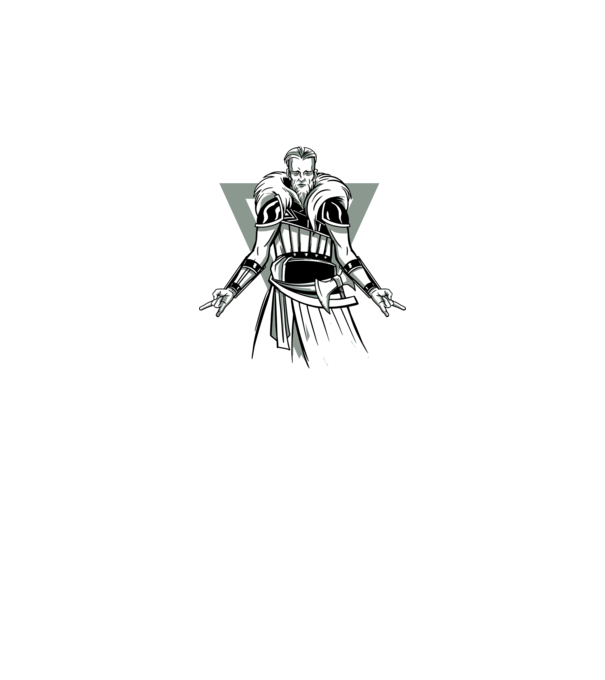 Războinic Viking model negru pe tricou