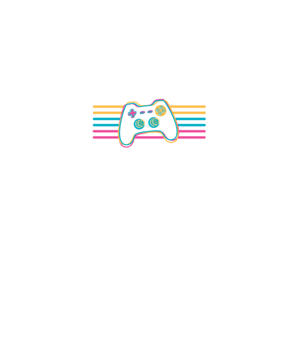 Gamer Controler Retro model negru pe tricou