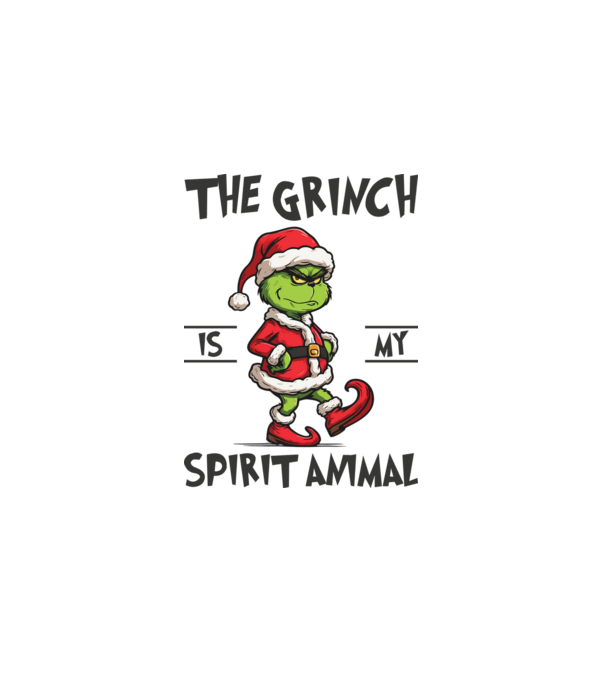 Grinch is my spirit animal model alb pe tricou