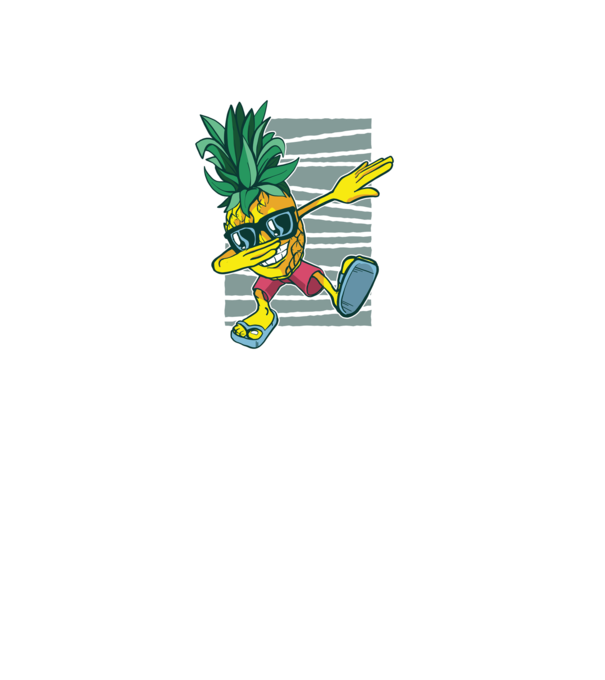 Ananas DAB dans model albastru deschis pe tricou