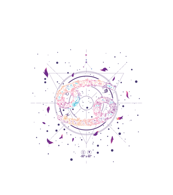 Cancer Zodiac model alb pe tricou