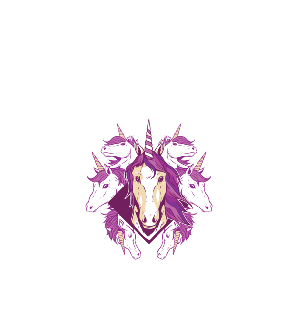 Unicorn Mandala model negru pe tricou