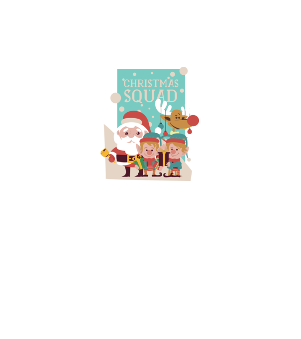 Christmas Squad Echipa de Crăciun model gri pe tricou