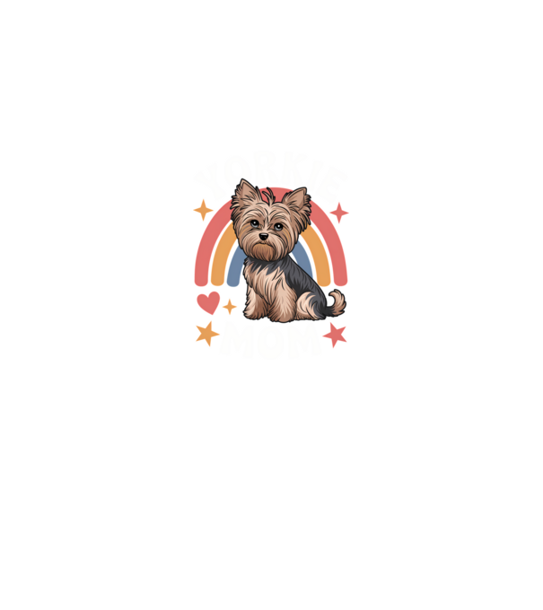 Yorkie Mom Negru model negru pe tricou