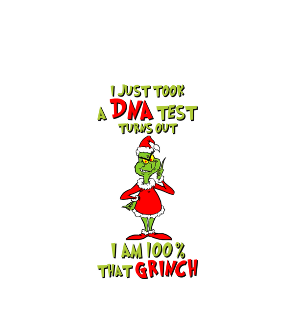 I just took a DNA test - I am Grinch model alb pe tricou