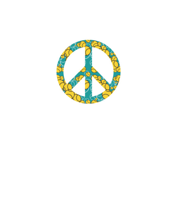 Simbol Baseball Peace model turcoaz pe tricou