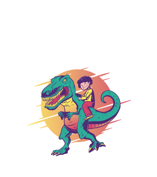 T-rex Gamer dinozaur model negru pe tricou