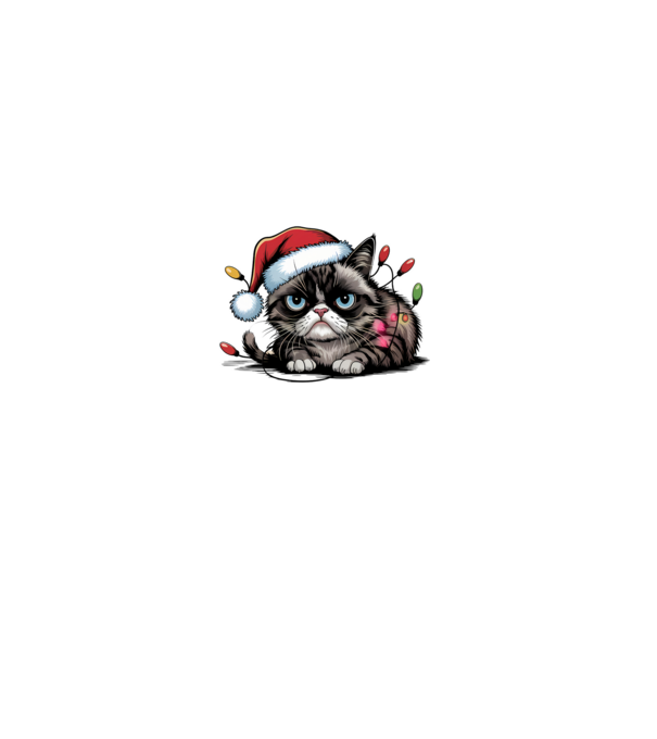 Christmas Spirit Grumpy Cat Negru model negru pe tricou