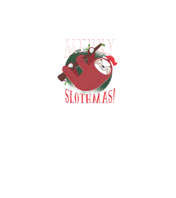 Merry Slothmas Crăciun cu Leneș model negru pe tricou
