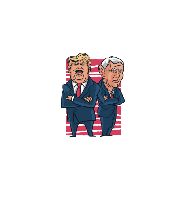 Trump Pence USA model alb pe tricou