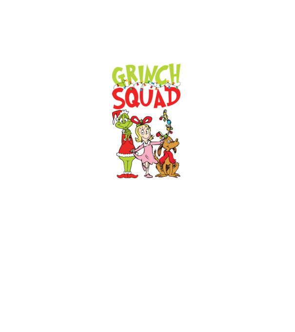 Grinch Squad model negru pe tricou
