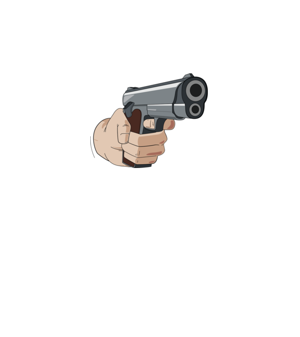 Pistol model turcoaz pe tricou