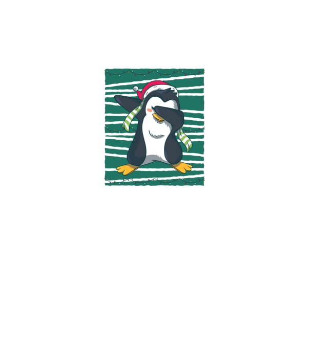 Pinguin DAB Crăciun model gri pe tricou
