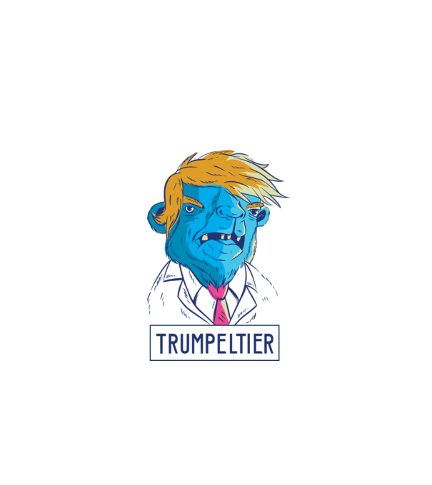 Trumpeltier monstru Trump model alb pe tricou