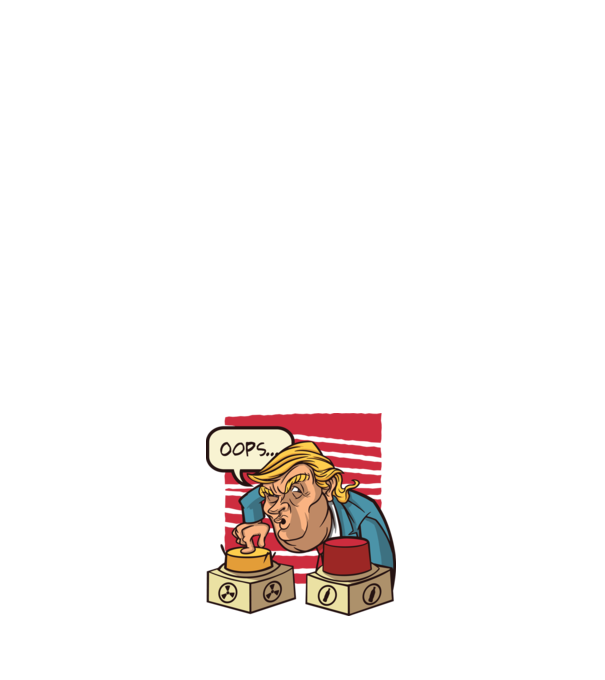 Trump Bombă nucleară model negru pe tricou