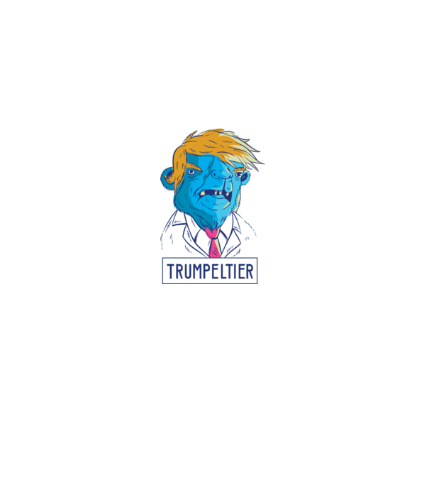 Trumpeltier monstru Trump model alb pe tricou