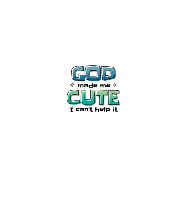 God made me cute model alb/roșu pe tricou