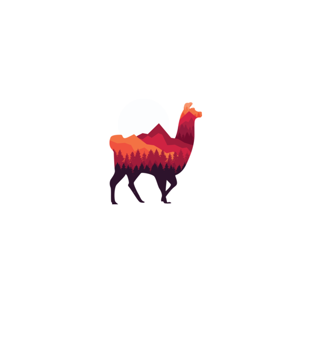 Pădure Alpaca model mentă pe tricou