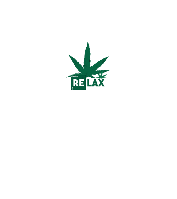 Relax Cannabis model negru pe tricou