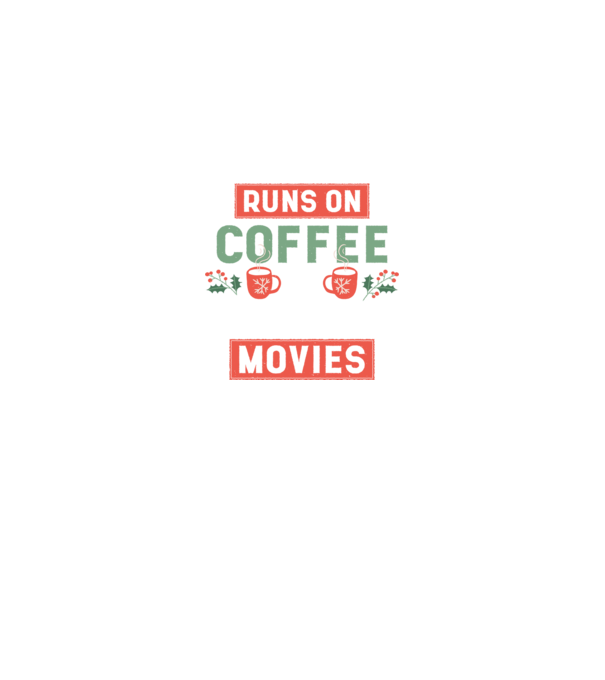 Această mamă funcționează cu cafea și filme de crăciun model negru pe tricou