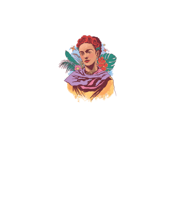 Portret Frida Kahlo model alb pe tricou