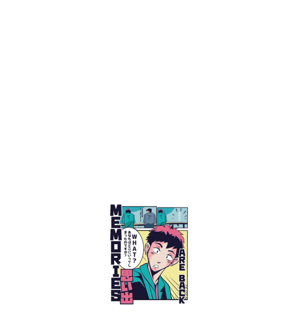 Anime Vaporwave benzi desenate model roz deschis pe tricou