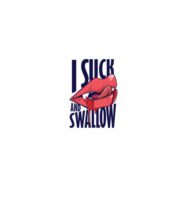 I suck and swallow Vampir model turcoaz pe tricou