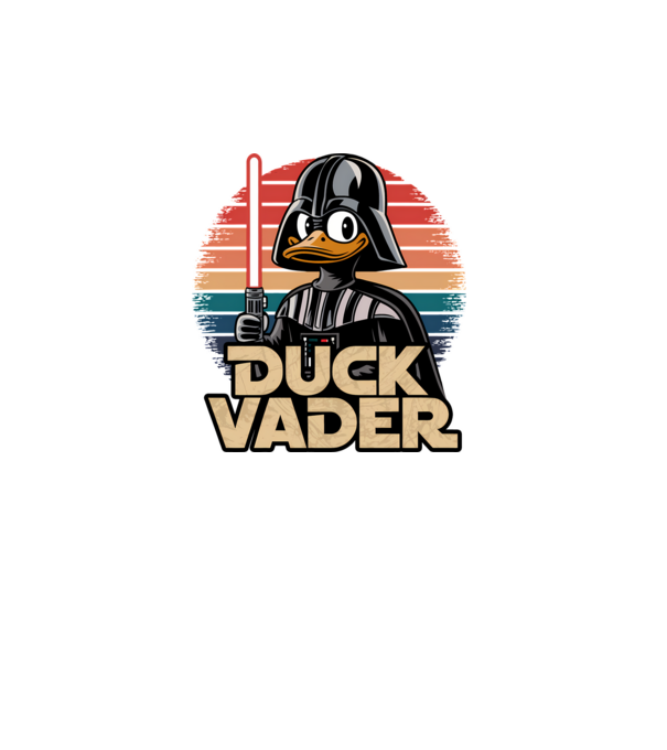 Duck Vader model turcoaz pe tricou