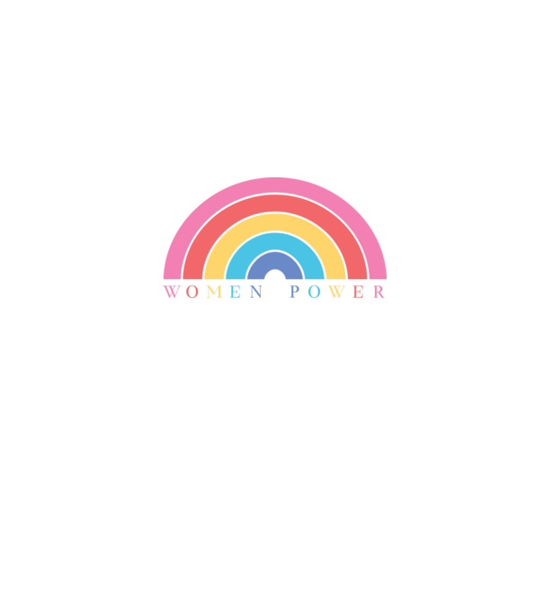 Women Power Curcubeu Ziua Femeii model albastru jeanși pe tricou
