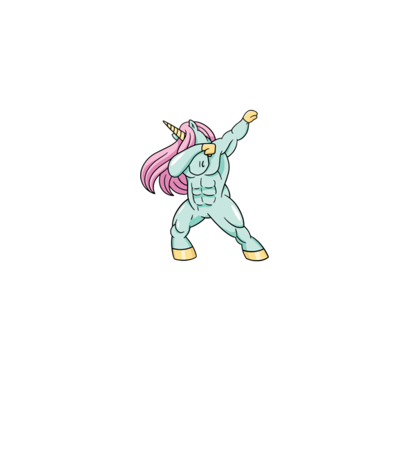 Unicorn Body Building DAB model gri pe tricou